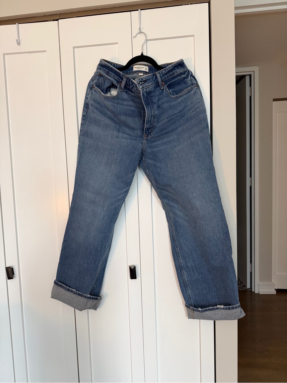 Curve Love Abercrombie Blue Relaxed Straight Jeans
